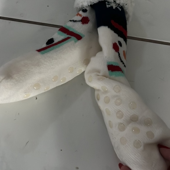 Thick snowman socks, great for the holidays. One size. - Picture 2 of 4